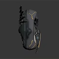 Black Industrial Mechanical Equipment Featuring Multiple Extended Metal Arms And Structural Design