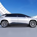 Modern Electric Car With Sleek Front Design And Futuristic Aerodynamic Body