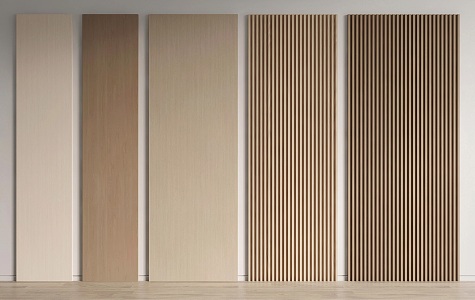 Wall Panel Grille Panel Wood veneer Background Panel Decorative Panel Wall Panel 3d model