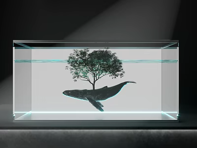 Modern Fish Tank Minimal Fish Tank 3d model