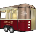 Janssen Broodjes Red And Gold Food Truck With Awning Lights Website And Social Media