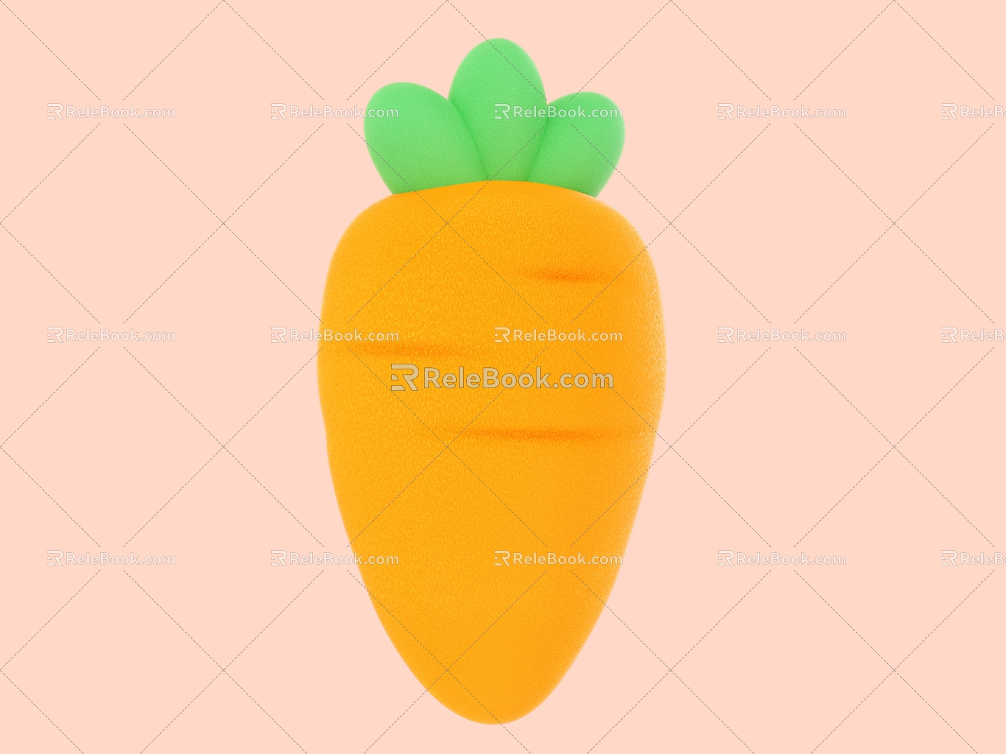 Cartoon vegetable carrot 3d model