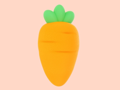 Cartoon vegetable carrot 3d model