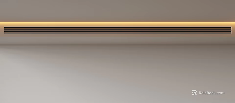 Modern Air Conditioner Vent With Ambient Lighting In Minimalist Setting 3d model 