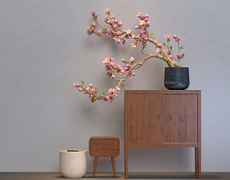 Chinese magnolia potted plant indoor bonsai ornaments furnishings commercial sketches 3d model