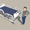 Modern Adjustable Medical Bed With Wheels For Hospital Patient Care