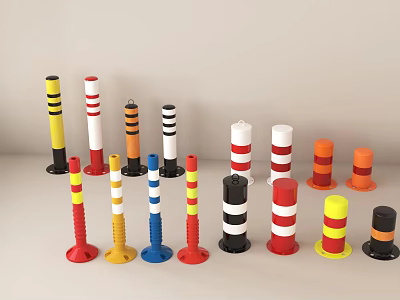 Modern traffic accessories anti-collision bar 3d model