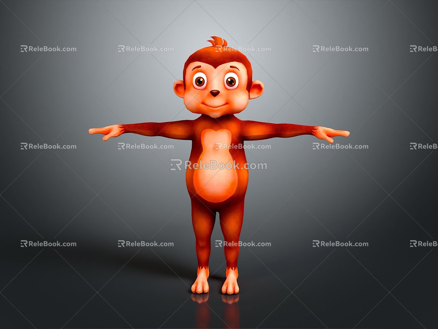 Monkey Monkey Cartoon Monkey Anime Monkey Stylized Monkey Fantasy Style Monkey Toy 3d model