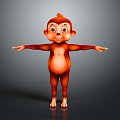 Monkey Monkey Cartoon Monkey Anime Monkey Stylized Monkey Fantasy Style Monkey Toy 3d model