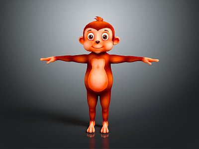 Monkey Cartoon Monkey Anime Monkey Stylized Monkey Fantasy Style Monkey Toy 3d model