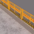 Road Safety Facilities Yellow Protective Barriers With Black Yellow Warning Stripes