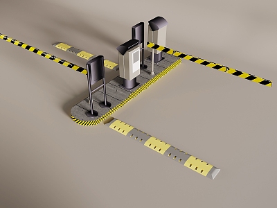 Gate Access Barrier Gatekeeper 3d model