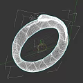 Green Snake Shaped Ring With Scaled Texture And Yellow Eyes