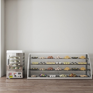 modern display cabinet cooked food machine 3d model