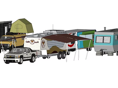 RV Camper Trailer 3d model