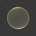 Gray Textured Sphere Component On Light Surface Against Light Green Wall