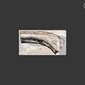 Natural Wood Log With Organic Texture On Rough Stone Slab Surface
