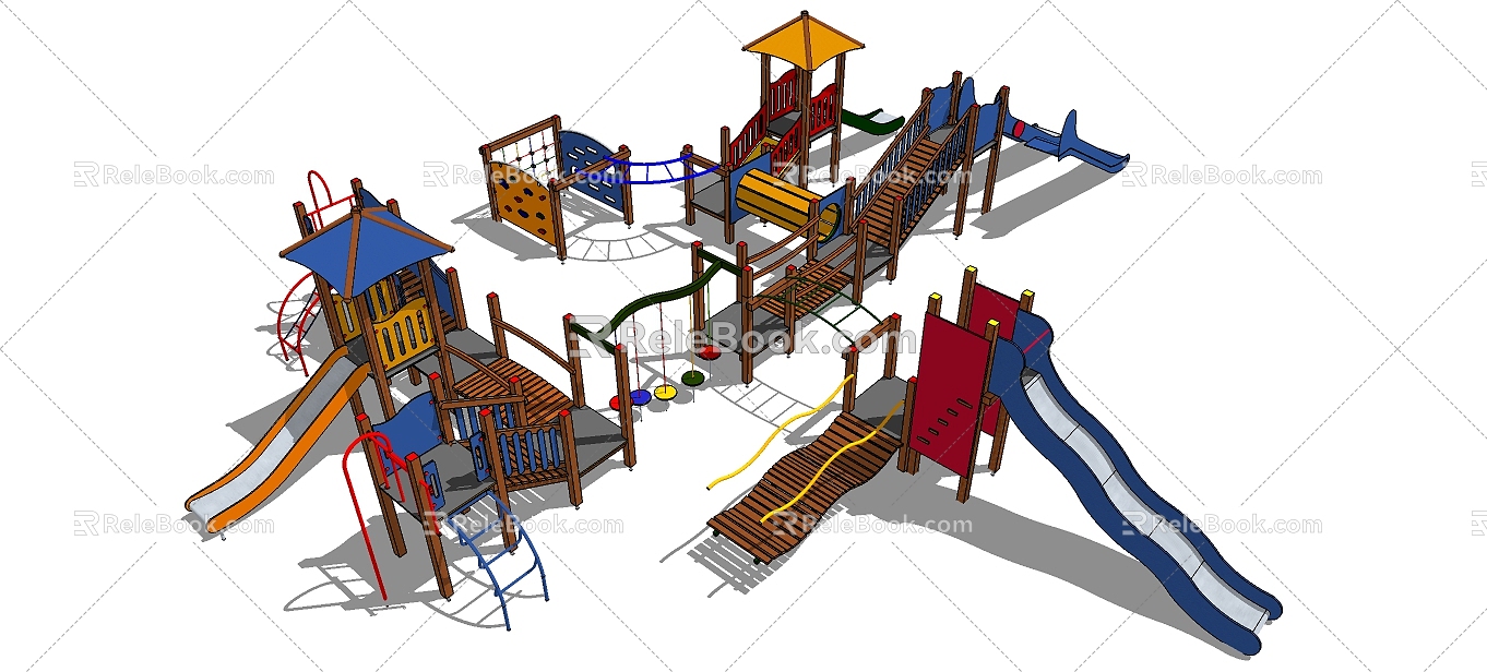 Modern slide amusement equipment 3d model