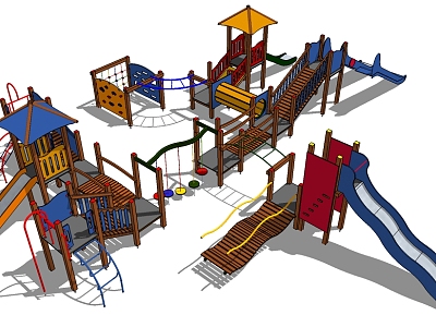 Modern slide amusement equipment model