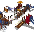 Modern slide amusement equipment 3d model