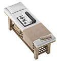 Professional Medical Treatment Table With Pillow Towel Massage Stones And Storage Drawer