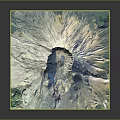 Colorful 3D Mountain Terrain Design Square Decorative Art Piece With Detailed Features