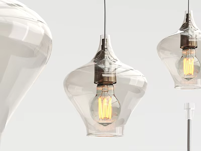 Modern chandelier glass chandelier 3d model Modern chandelier glass chandelier 3d model