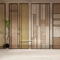 Modern partition glass partition 3d model