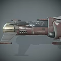 Advanced Interstellar Spaceship With Sleek Wings Cockpit And Thruster Design