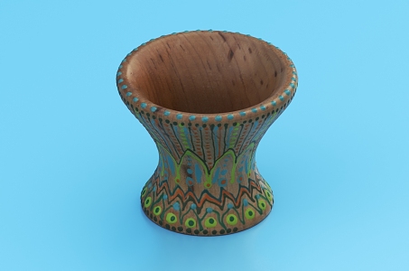 Modern Cup Wooden Cup 3d model