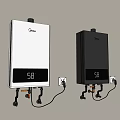 Midea White And Black Wall Mounted Water Heaters With Digital Temperature