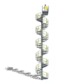 Modern Metal Spiral Staircase Design with Handrail and Person Standing on Top
