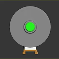 Futuristic Lightsaber Weapon with Green Laser Beam and Metallic Hilt Design