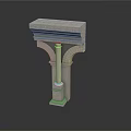 Classical Architectural Column Structure With Stone Base Ornate Capital And Decorative Details