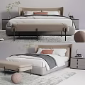 Modern Double Bed 3d model
