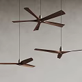 Solid Wood Ceiling Fan West Elm Ceiling Fan 3d model