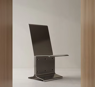 Modern Dining Chair Metal Dining Chair Stainless Steel Dining Chair 3d model