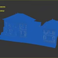 Traditional Two Story Buildings Featuring Red Tiled Roofs Light Colored Exteriors Pathway And Grass