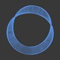 Modern Abstract White Circular Sculpture With Smooth Surface And Continuous Form
