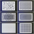 Decorative Room Dividers With Intricate Carved Patterns And Various Designs 3d model