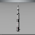 Cosmic Space Rocket Model With Detailed Aerodynamic Structure For Aerospace Exploration