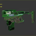 Futuristic Sci Fi Gun Design With Tactical Barrel Grip Scope And Digital 3d model