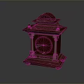 Vintage Wooden Mantel Clock With Carved Details Round Dial And Antique Design