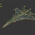 Blue Camouflage Military Fighter Jet With Sleek Aerodynamic Design And Detailed Wings