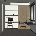 Modern study 3d model