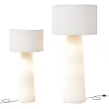 Modern White Chandeliers With Square Shades And Cylindrical Columns For Home Interior