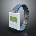 Modern Smart Watch Featuring White Square Dial Green Screen And Metal Mesh Band