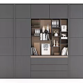 Modern Open Bookcase 3d model