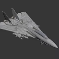 Fighter Jet Model with Gray Exterior Tail Number 4 and Detailed Cockpit Landing Gear Weapons