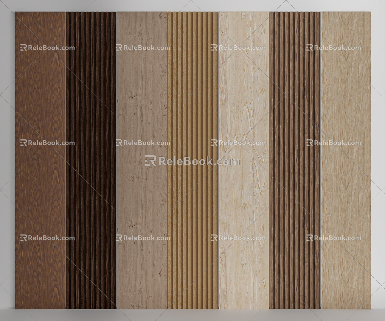 Modern Wall Panel Wood Grain Wall Panel 3d model